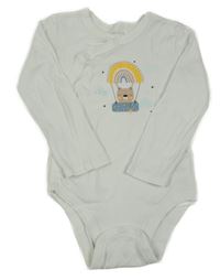Bílé body s medvědem a duhou Lily & Dan