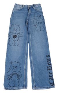 Modré široké rifle s Care Bears H&M