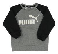 Šedo-černá mikina s logem Puma