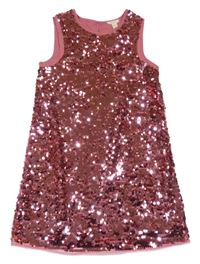 Starorůžové flitrové šaty Forever21