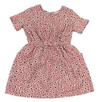 Světlerůžové květované lehké šaty Primark