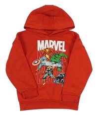 Červená mikina s Marvel a kapucí Primark