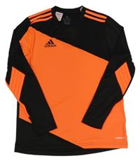 Černo-oranžové brankářské funkční triko s logem Adidas