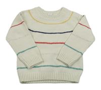 Smetanový pruhovaný svetr M&S