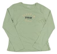 Světlezelené triko s nápisem Pepperts