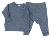 2 set - Modrý lehký svetr + úpletové kalhoty Next