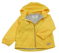 Žlutá šusťáková jarní bunda s kapucí Zara