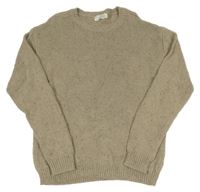 Béžový melírovaný pletený svetr H&M