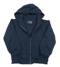 Tmavomodrá propínací mikina s kapucí Primark