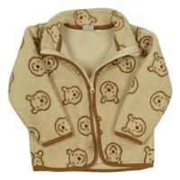 Béžová huňatá propínací mikina s Púem Disney