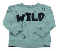 Modrá mikina s medvědy a nápisem Mothercare