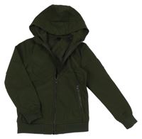 Tmavozelená softshellová bunda s kapucí Jack & Jones