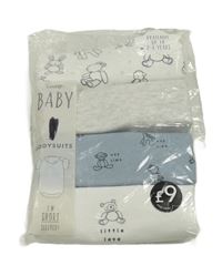 Nové - 4x body - bílé s medvědy + šedé + modré s opicemi + bílé s medvědem George