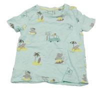 Světlemodré tričko s obrázky C&A