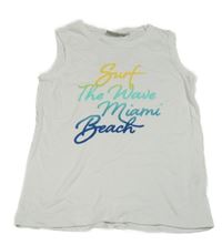 Bílé tílko s nápisem Alive