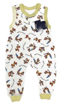 Nové - Bílý overal s tygříky a žlutým lemem Debenhams