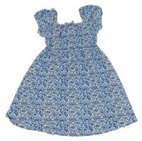 Modro-bílé květované šaty Primark