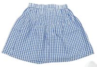 Bílo-modrá kostkovaná sukně Primark 