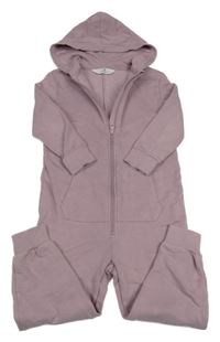 Lila tepláková kombinéza s kapucí H&M