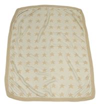 Béžovo-bílá pletená deka s hvězdami Mothercare