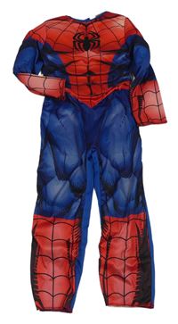 Kostým - Červeno-tmavomodrý overal - Spiderman