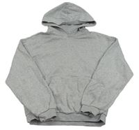 Světlešedá melírovaná mikina s kapucí H&M