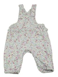 Bílé laclové květované manšestráky Mothercare