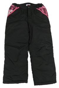 Černo-růžové šusťákové oteplovačky b.p.c