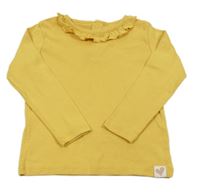 Hořčicové triko s volánkem M&S