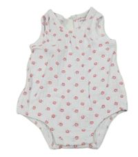 Bílé květované mušelínové body 