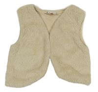 Béžová kožešinová podšitá vesta Topolino