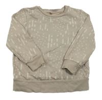 Béžová mikina s puntíky a čárami George