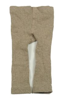 Béžové žebrované punčocháčové legíny H&M