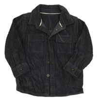 Antracitová manšestrová košilová bunda Matalan