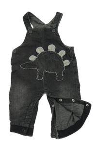 Tmavošedé teplákové laclové podšité rifle s dinem Next