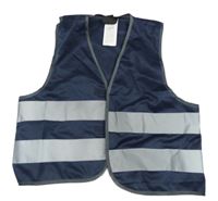 Tmavomodrá vesta s reflexními pruhy 