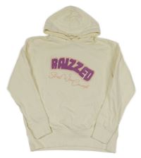 Smetanová mikina s nápisem a kapucí Raizzed