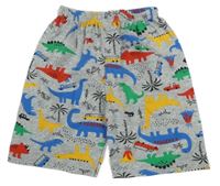 Šedo-barevné pyžamové kraťasy s diny 