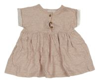 Lila-bílo-zlaté vzorované šaty Next