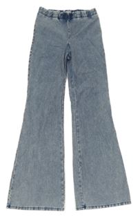 Světlemodré flare tregíny riflového vzhledu H&M