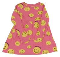 Růžovo-žluté šaty se smajlíky H&M