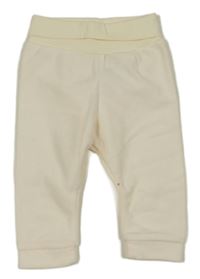 Smetanové fleecové tepláky H&M