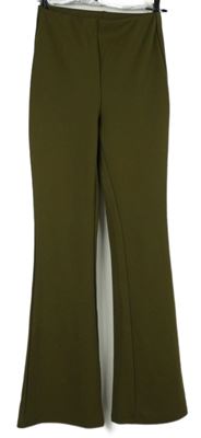 Dámské olivové zvonové kalhoty H&M