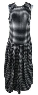 Nové - Dámské černo-bílé kostičkované midi šaty M&S
