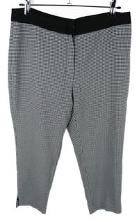 Dámské černo-bílé vzorované crop kalhoty M&S