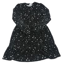 Černé úpletové šaty s hvězdičkami Primark