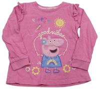 Růžové triko s Peppa Pig zn. Mothercare