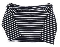 Černo-bílé pruhované crop triko miss E-vie
