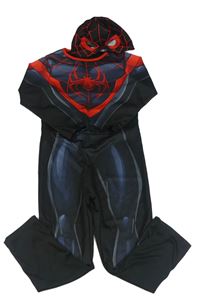 2set- černo-šedý overal- Spiderman+ maska H&M