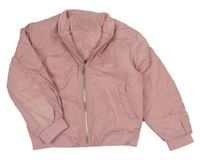 Světlerůžový šusťákový zateplený bomber Dunnes